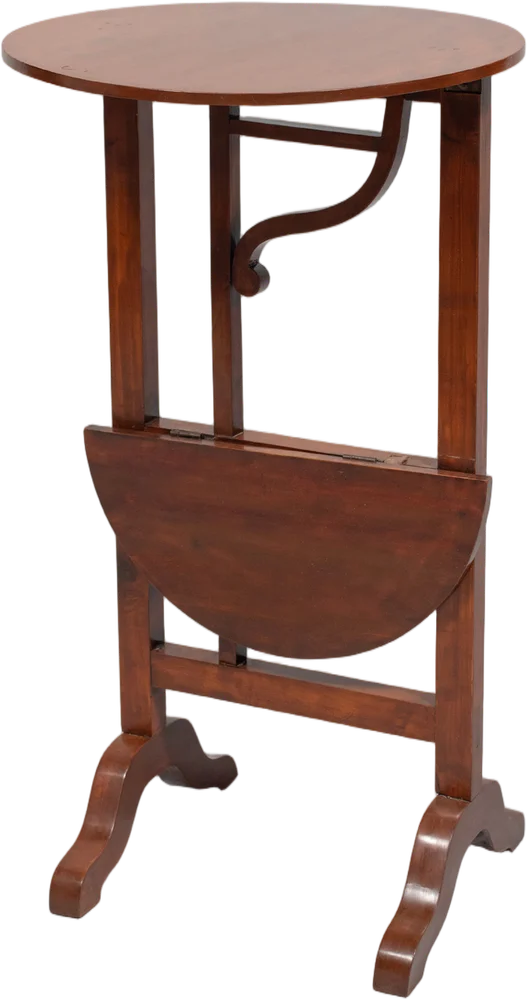 Seltener, doppelt klappbarer Biedermeier- Teetisch.