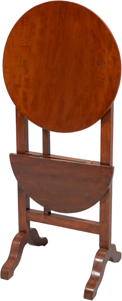 Seltener, doppelt klappbarer Biedermeier- Teetisch.