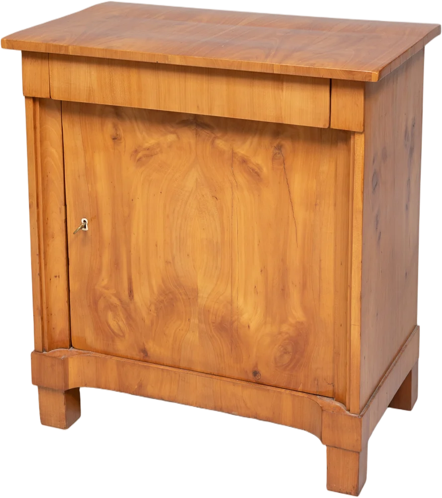 Zierlicher Biedermeier- Halbschrank mit verdecktem Kopfschub.