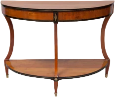 Biedermeierkonsole in Demi- Lune Form.