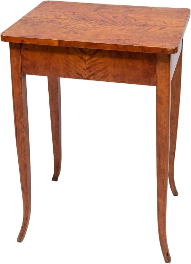 Eleganter Biedermeier- Nähtisch in konserviertem Originalzustand.