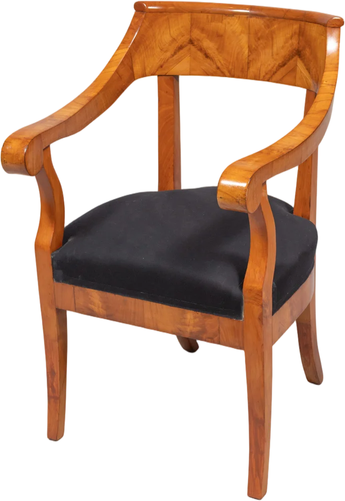 Eleganter Biedermeier- Schreibtischsessel.
