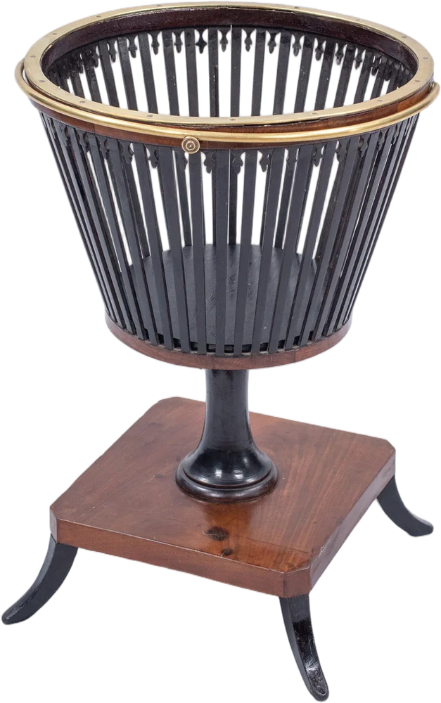 Seltener und außergewöhnlicher Biedermeier- Garnkorb.